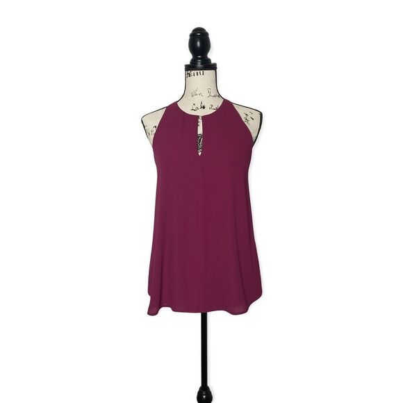 Maison Jules SZ M purple flowy tank top - Picture 1 of 5